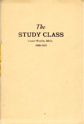 Grand Rapids Study Club Yearbook for 1926-1927