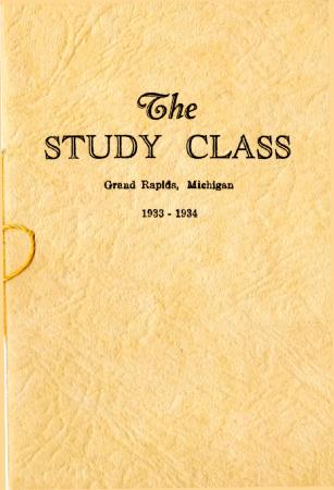Grand Rapids Study Club Yearbook for 1933-1934