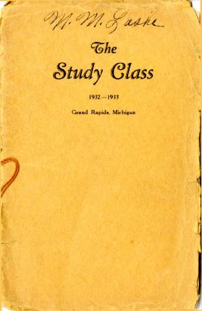 Grand Rapids Study Club Yearbook for 1932-1933
