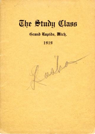 Grand Rapids Study Club Yearbook for 1919