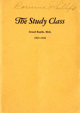 Grand Rapids Study Club Yearbook for 1927-1928