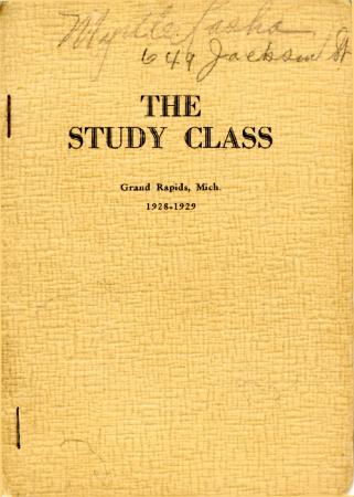 Grand Rapids Study Club Yearbook for 1928-1929