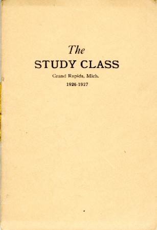 Grand Rapids Study Club Yearbook for 1926-1927