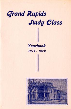 Grand Rapids Study Club Yearbook for 1971-1972