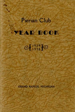 The Pierian Club Yearbook for 1929-1930