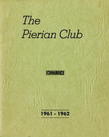 The Pierian Club Yearbook for 1961-1962