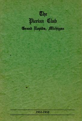 The Pierian Club Yearbook for 1951-1952