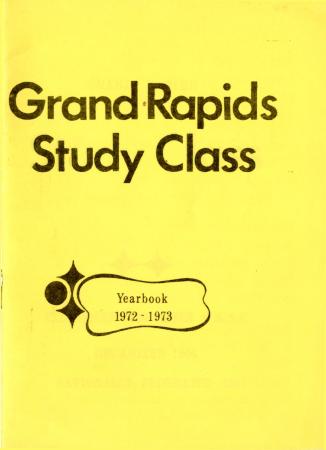 Grand Rapids Study Club Yearbook for 1972-1973
