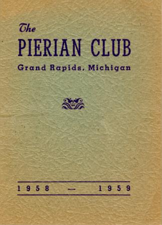 The Pierian Club Yearbook for 1958-1959