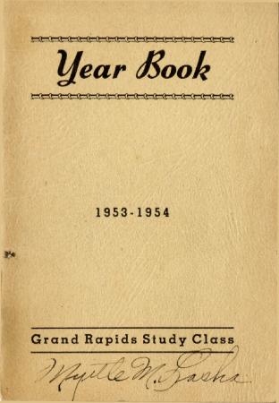 Grand Rapids Study Club Yearbook for 1953-1954