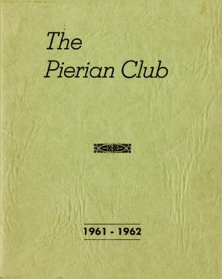 The Pierian Club Yearbook for 1961-1962