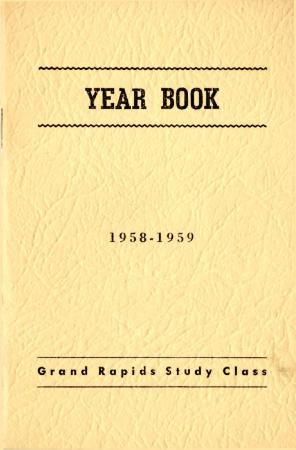 Grand Rapids Study Club Yearbook for 1958-1959