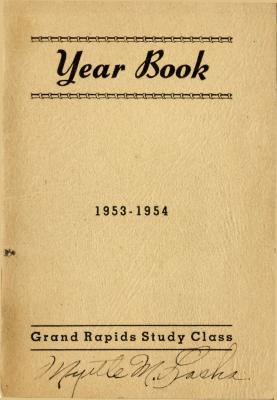 Grand Rapids Study Club Yearbook for 1953-1954