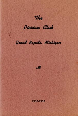 The Pierian Club Yearbook for 1952-1953