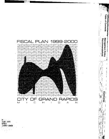 Fiscal Plan excerpts, 1999-2000